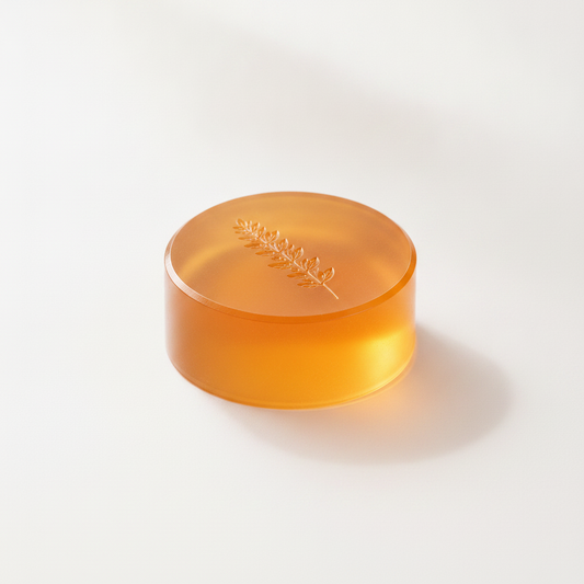 Livrenne persimmon soap packaging — unscented deodorizing bar soap for mature skin